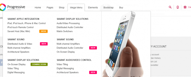 Drupal 7 Mega Menu Theme