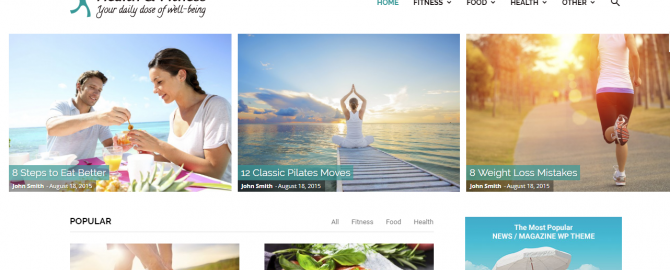 Wordpress Health Fitness Theme